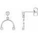 Ladies 1/5 Natural Diamond Mobile Earring — 14K White Gold