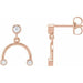 Ladies 1/5 Natural Diamond Mobile Earring — 14K Rose Gold
