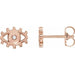 Ladies Natural Diamond Evil Eye Earrings — 14K Rose Gold
