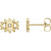 Ladies Natural Diamond Evil Eye Earrings — 14K Yellow Gold