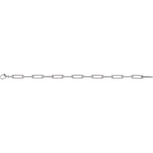 Lab-Grown Diamond Accented Link Bracelet