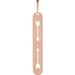 Ladies Natural Diamond Arrow Bar Pendant (I1, G-H) — 14K Rose Gold