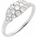 Ladies Natural Diamond Cluster Ring (I1, G-H) — 14K White Gold