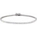 Ladies Natural Diamond Lightweight Line Bracelet (I1, G-H) — 14K White Gold