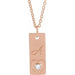Ladies Natural Diamond Engravable Heart Necklace (I1, G-H) — 14K Rose Gold