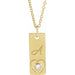 Ladies Natural Diamond Engravable Heart Necklace (I1, G-H) — 14K Yellow Gold