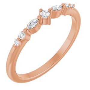 Ladies Natural Diamond Stackable Ring (SI2-SI3, G-H) — 14K Rose Gold