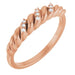 Ladies Natural Diamond Dome Ring (I1, G-H) — 14K Rose Gold