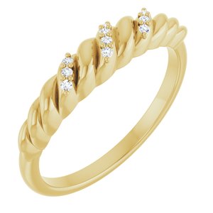 Ladies Natural Diamond Dome Ring (I1, G-H) — 14K Yellow Gold