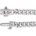 Ladies Natural Diamond Link 7 1/ Bracelet (I1, G-H) — 14K White Gold