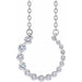 Ladies Natural Diamond Graduated Circle Necklace (I1, G-H) — 14K White Gold