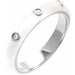 Ladies Natural Diamond White Enamel Ring (I1, G-H) — 14K White Gold