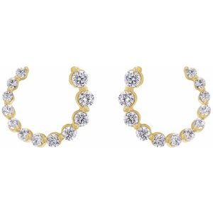Lab-Grown Diamond Front-Back Earrings