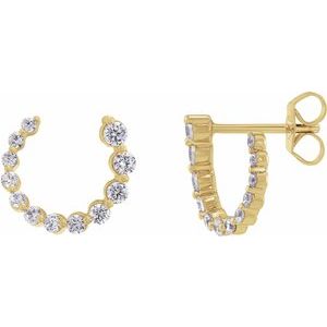 Lab-Grown Diamond Front-Back Earrings