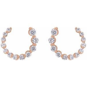 Lab-Grown Diamond Front-Back Earrings