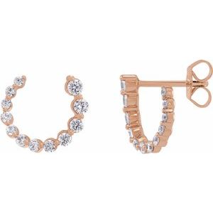Lab-Grown Diamond Front-Back Earrings