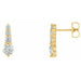 Ladies Natural Diamond Graduated Earrings — 18K Yellow Gold