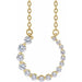 Ladies Natural Diamond Graduated Circle Necklace (I1, G-H) — 14K Yellow Gold