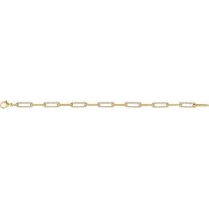 Lab-Grown Diamond Accented Link Bracelet