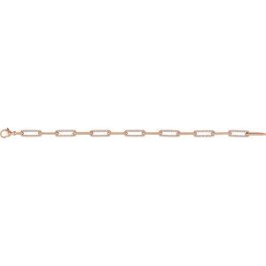 Lab-Grown Diamond Accented Link Bracelet
