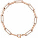 Ladies Natural Diamond Link Bracelet (I1, G-H) — 14K Rose Gold