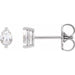 Ladies Natural Diamond Stud Earrings (Si2-Si3, G-H) — Platinum