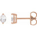 Ladies Natural Diamond Stud Earrings (Si2-Si3, G-H) — 14K Rose Gold