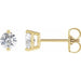 Ladies Natural Diamond Stud Earrings (I1, G-H) — 14K Yellow Gold