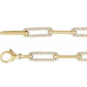 Lab-Grown Diamond Accented Link Bracelet