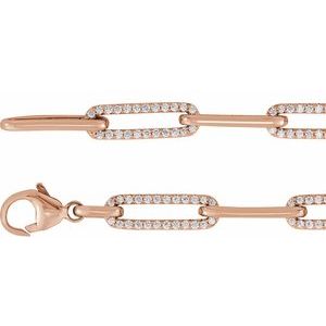 Lab-Grown Diamond Accented Link Bracelet