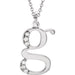 Ladies Natural Diamond Lowercase Initial G Necklace (I1, G-H) — 14K White Gold