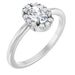 Ladies Natural White Sapphire Natural Diamond French-Set Halo-Style Ring (I1, G-H) — 14K White Gold