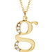 Ladies Natural Diamond Lowercase Initial G Necklace (I1, G-H) — 14K Yellow Gold