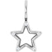 Ladies Natural Diamond Star Charm/Pendant (I1, G-H) — Sterling Silver