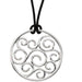 Ladies Natural Diamond Scroll Necklace (I1, G-H) — Sterling Silver
