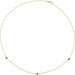 Ladies Natural Black Diamond 3-Station Necklace (Opaque, Black) — 14K Yellow Gold