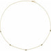 Ladies Natural Black Diamond 5-Station Necklace (Opaque, Black) — 14K Yellow Gold