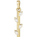 Ladies Natural Diamond Bar Pendant (Si2-Si3, G-H) — 14K Yellow Gold