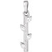 Ladies Natural Diamond Bar Pendant (Si2-Si3, G-H) — 14K White Gold