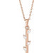 Ladies Natural Diamond Bar Necklace (Si2-Si3, G-H) — 14K Rose Gold