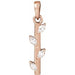 Ladies Natural Diamond Bar Pendant (Si2-Si3, G-H) — 14K Rose Gold