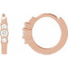 Ladies Natural Diamond Hinged 13.08 mm Hoop Earrings (I1, G-H) — 14K Rose Gold