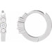 Ladies Natural Diamond Hinged 13.08 mm Hoop Earrings (Si2-Si3, G-H) — Platinum