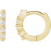Ladies Natural Diamond 12.73 mm Hinged Hoop Earrings (Si2-Si3, G-H) — Platinum