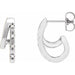 Ladies Natural Diamond Hoop Earrings (SI2-SI3, G-H) — Platinum