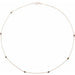 Ladies Natural Black Diamond 7-Station Necklace (Opaque, Black) — 14K Rose Gold
