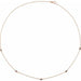 Ladies Natural Black Diamond 5-Station Necklace (Opaque, Black) — 14K Rose Gold