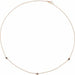 Ladies Natural Black Diamond 3-Station Necklace (Opaque, Black) — 14K Rose Gold