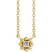 Ladies Natural Diamond Beaded Youth Necklace (I1, G-H) — 14K Yellow Gold
