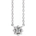 Ladies Natural Diamond Beaded Youth Necklace (I1, G-H) — 14K White Gold